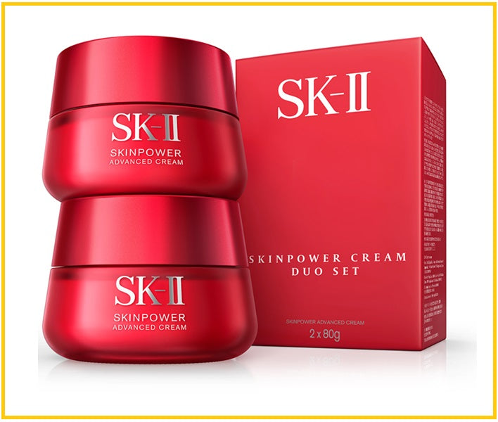 SK-II 紅瓶精華肌活能量活膚霜面霜兩件套裝 (滋潤型) SK2 SKINPOWER CREAM DUO SET CREAM 80G X2