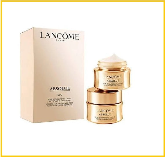 LANCOME ABSOLUE REVITALIZING EYE CREAM DUO SET 20ML X2 絕對完美黃金玫瑰修護眼霜兩件套裝