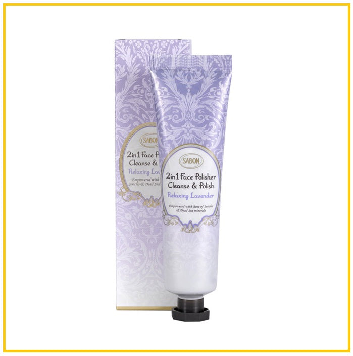 SABON 療癒薰衣草清新瑩亮2合1面部磨砂潔面霜 RELAXING LAVENDER 2-IN-1 FACE POLISHER 60ML