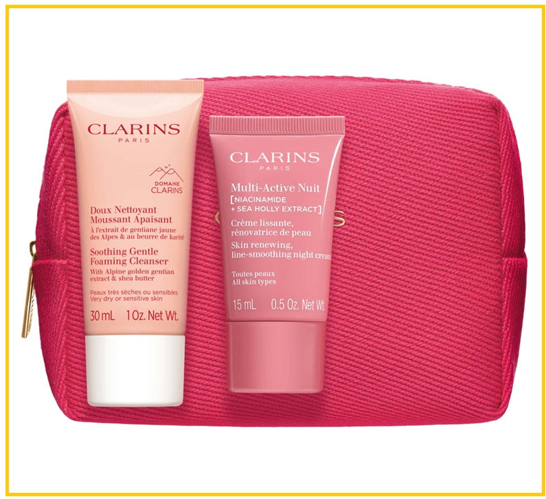 CLARINS 嬌韻詩青春賦活晚霜潔面乳套裝 FINE LINES & RADIANCE DUO SET