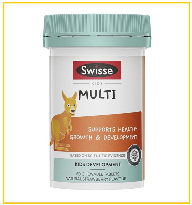 SWISSE Kids Multistrawberry Flavor 60 Chewable Tablets