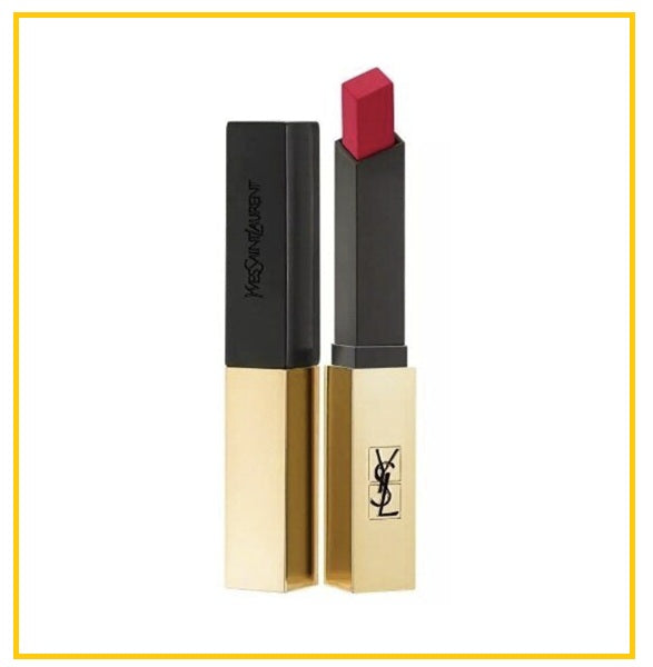 YVES SAINT LAURENT 聖羅蘭絕色時尚啞緻小金條口紅唇膏 YSL ROUGE PUR COUTURE THE SLIM LEATHER MATTE LIPSTICK #1966 / #21 / #23 / #28 2.2G