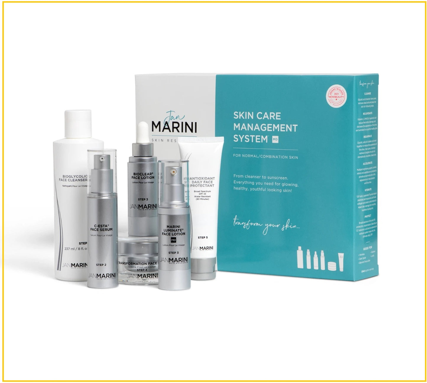 JAN MARINI 珍曼妮果酸潔面乳精華果酸防曬套裝 SKIN CARE MANAGEMENT SYSTEM FOR NORMAL COMBINATION SKIN DUO SET