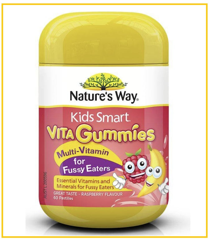 NATURE'S WAY 佳思敏複合維生素軟糖改善偏食挑食60粒 KIDS SMART VITA GUMMIES MULTI-VITAMIN FOR FUSSY EATERS 60 GUMMIES