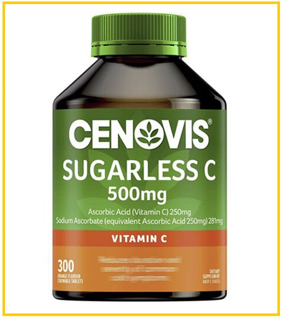 CENOVIS 聖諾維生素C咀嚼片300粒 VITAMIN C 500MG SUGARLESS 300 CHEWABLE TABLETS