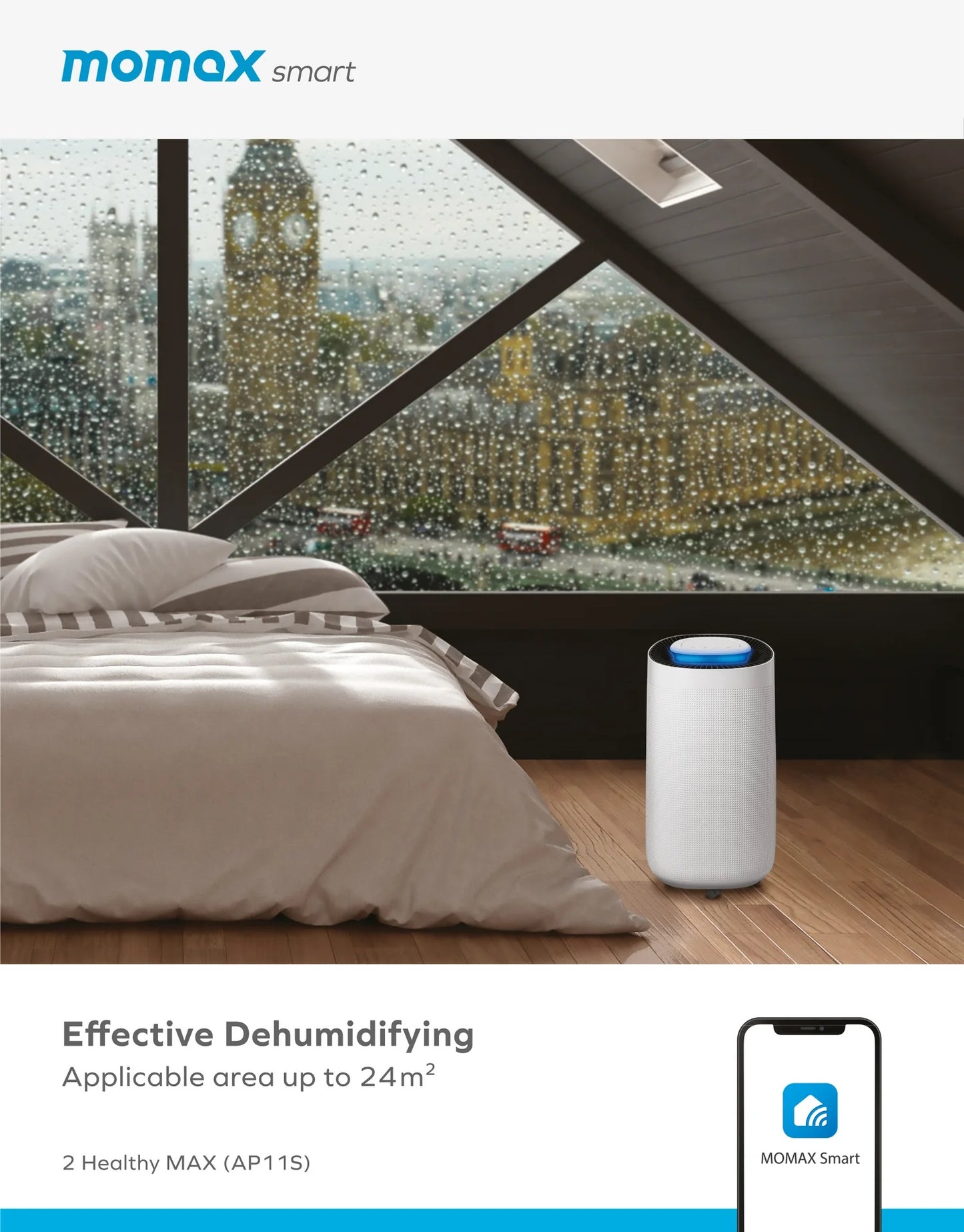 MOMAX 2 HEALTHY MAX IOT AIR PURIFYING DEHUMIDIFIER AP11S 智能2in1空氣淨化抽濕機