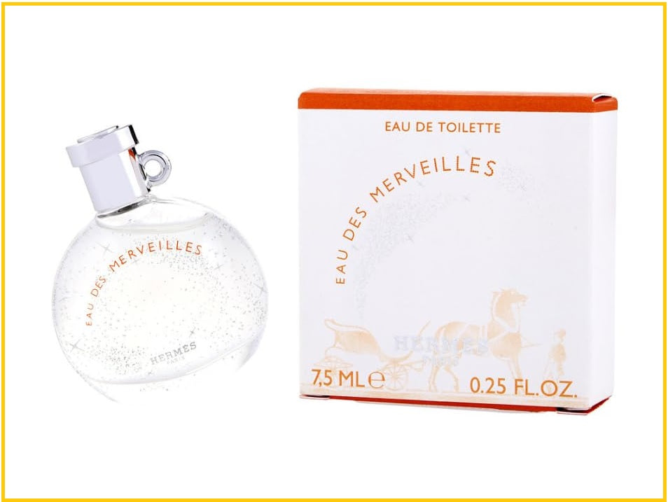 HERMES 愛馬仕橘彩星光淡香水 EAU DES MERVEILLES EDT SPRAY MINIATURE 7.5ML