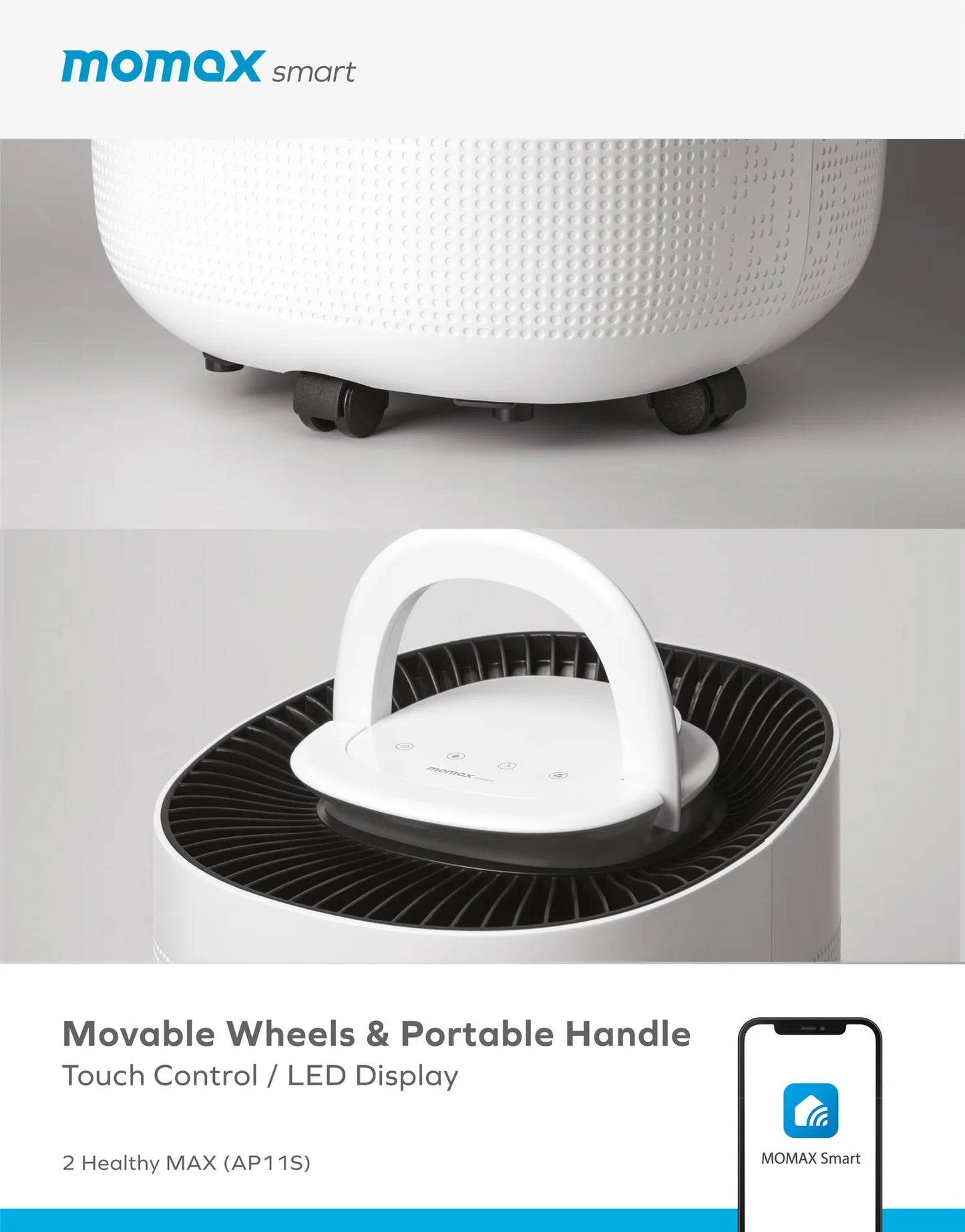 MOMAX 2 HEALTHY MAX IOT AIR PURIFYING DEHUMIDIFIER AP11S 智能2in1空氣淨化抽濕機