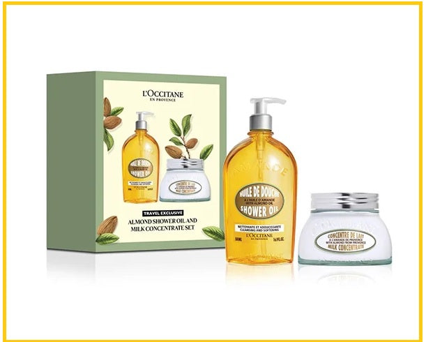 L'OCCITANE 歐舒丹甜扁桃味身體套裝 LOCCITANE ALMOND SHOWER OIL & MILK CONCENTRATION DUO SET