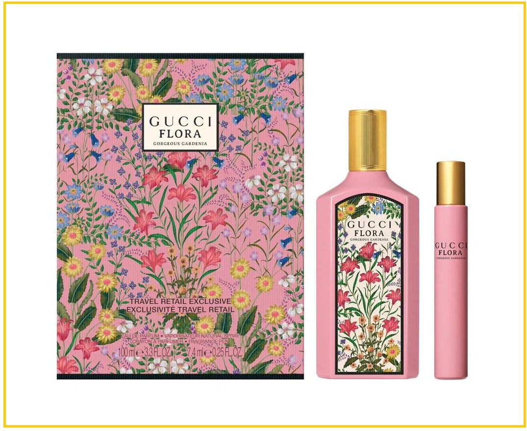 GUCCI 古馳絢麗梔子花淡香精套裝 FLORA GORGEOUS GARDENIA EAU DE PARFUM DUO SET