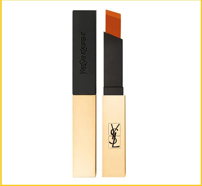 YSL YVES SAINT LAURENT ROUGE PUR COUTURE THE SLIM LEATHER MATTE LIPSTICK #1966 / #2024 2.2G 小金條奢華緞面絲絨唇膏