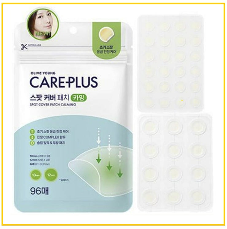 OLIVE YOUNG 隱形綠色鎮靜痘痘暗瘡貼96貼 CARE PLUS SPOT COVER PATCH CALMING 96 STICKERS