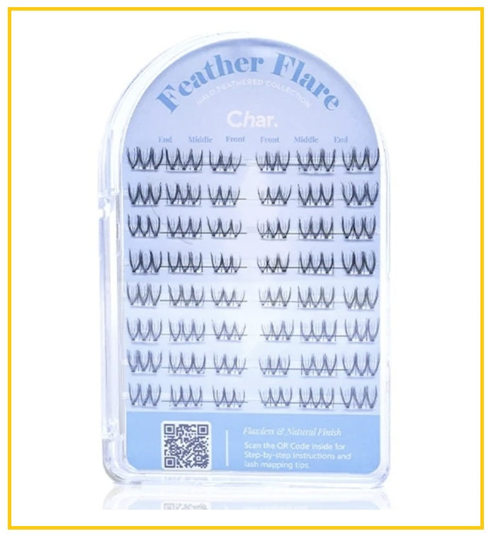 CHAR 免膠水假眼睫毛 FEATHERED HALO COLLECTION #ANGEL FEATHER / #DEAMY DOVE / #FEATHER FLARE / #FLUFFE BELLE / #FLUTTER FAW / #SWALLOW TAIL / #SWAN KISS / #TINGLE WINK 48PCS