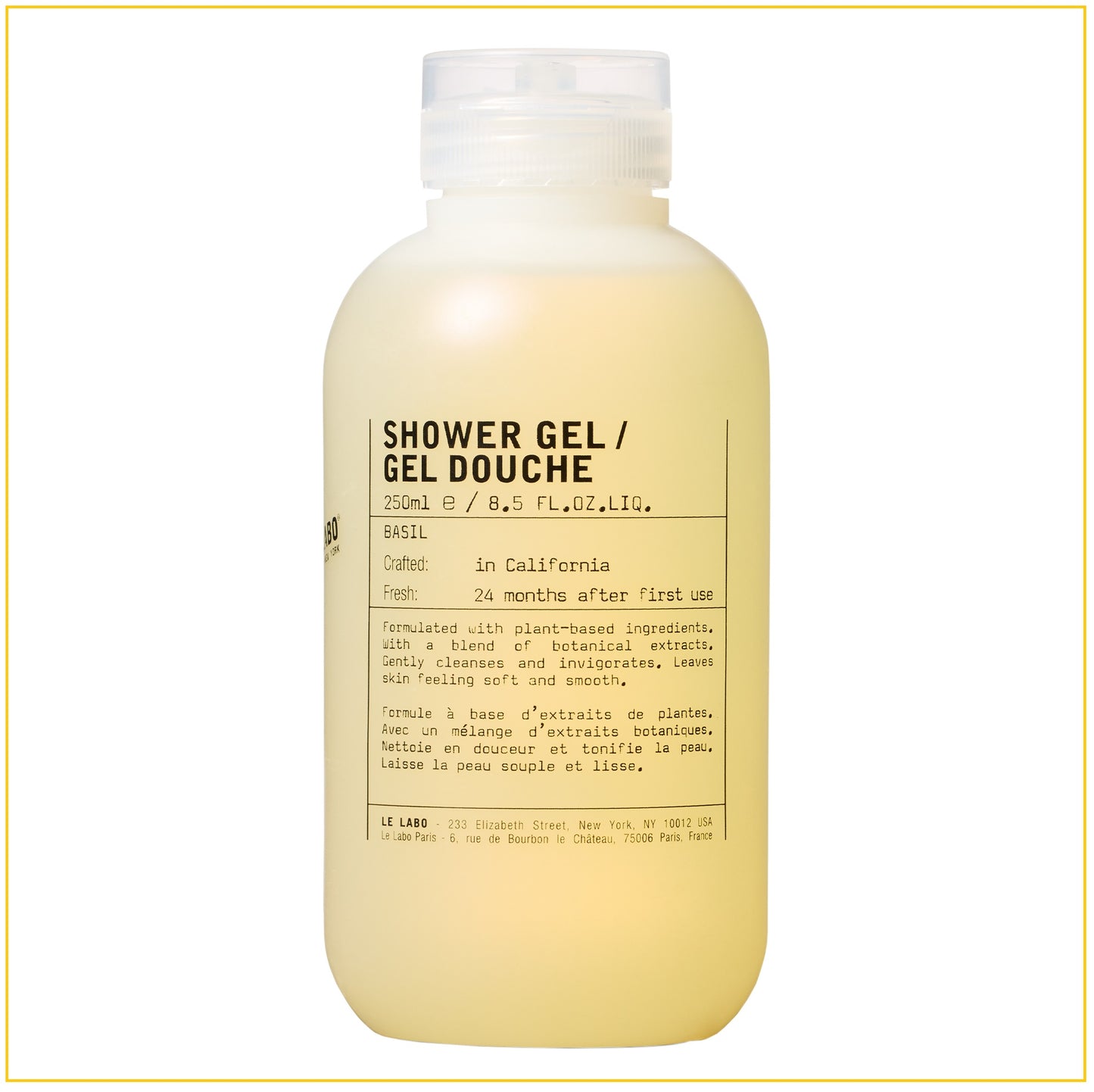 LE LABO 羅勒沐浴露 SHOWER GEL #BASIL 250ML