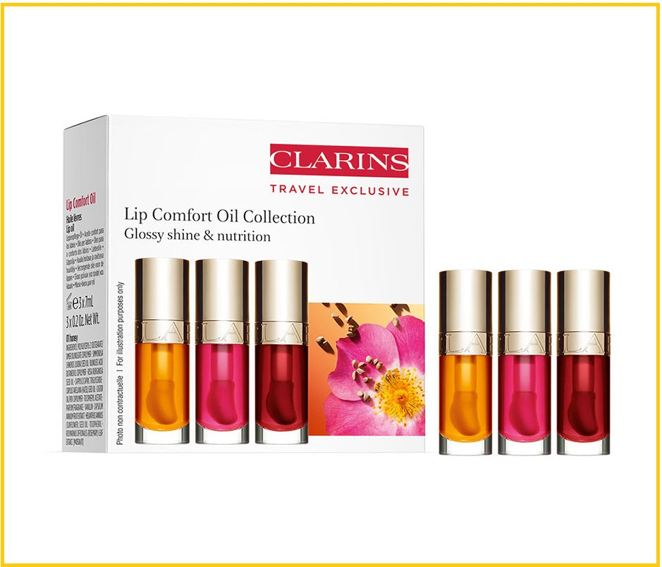 CLARINS 嬌韻詩彈潤植萃美唇油套裝 LIP COMFORT OIL TRIO DUO SET 7ML X3