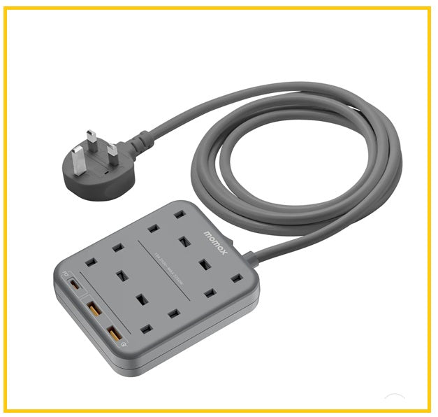 MOMAX 4位拖板 ONEPLUG 4 OUTLETS POWER STRIP WITH USB US3UKW / US3UKE