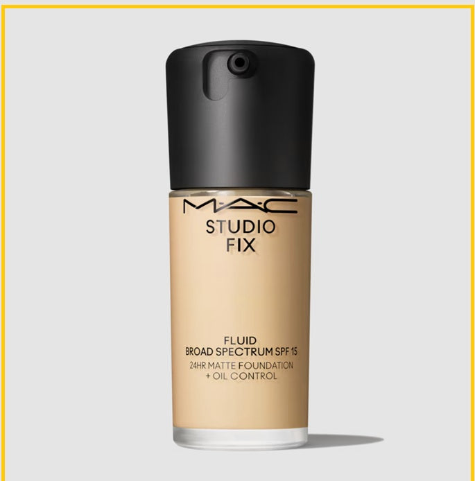 MAC 魅可全新升級客製化無瑕粉底液 STUDIO FIX FLUID 24HR MATTE FOUNDATION + OIL CONTROL SPF15 #NC10 / #NC12 / #NC15 / #NC20 30ML