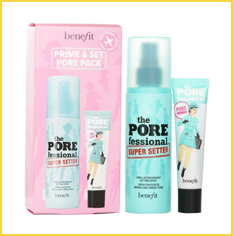 BENEFIT 貝玲妃反恐精英妝前乳及噴霧套裝 PRIME & SET PORE PACK THE POREFESSIONAL SMOOTHING FACE PRIMER + SUPER SETTER LONG LASTING MAKEUP SETTING SPRAY DUO SET