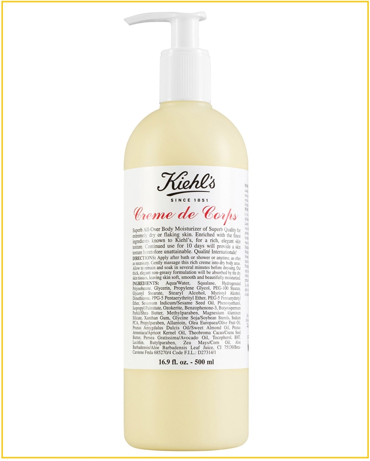 KIEHL'S 科顏氏全身保濕護膚乳 KIEHLS CREME DE CORPS BODY MOISTURIZER 500ML