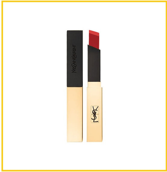 YVES SAINT LAURENT 聖羅蘭絕色時尚啞緻小金條口紅唇膏 YSL ROUGE PUR COUTURE THE SLIM LEATHER MATTE LIPSTICK #1966 / #23 / #28 2.2G
