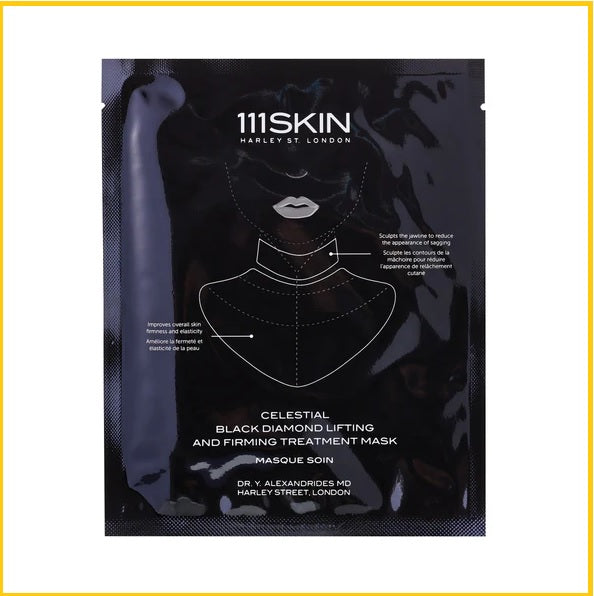 111SKIN 黑鑽提拉緊緻頸膜 CELESTIAL BLACK DIAMOND LIFTING AND FIRMING NECK MASK 43ML X5