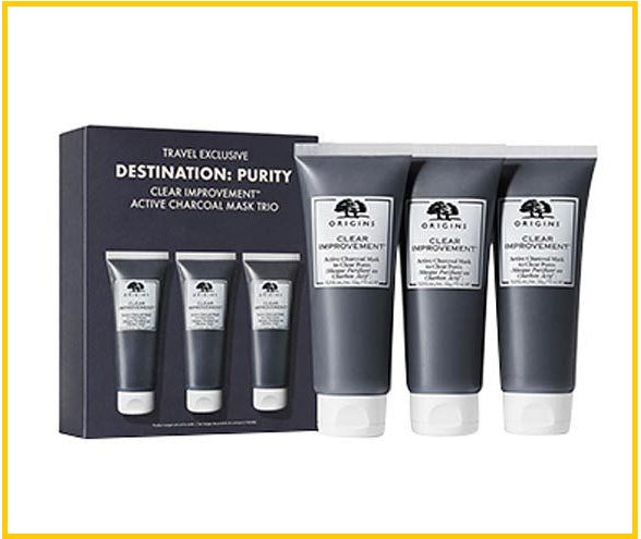ORIGINS 悦木之源泥娃娃面膜套裝 CLEAR IMPROVEMENT ACTIVE CHARCOAL MASK DUO SET 75ML X3