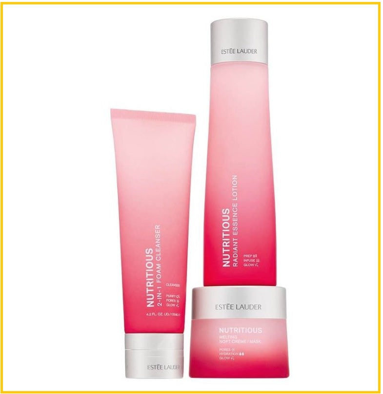 ESTEE LAUDER 雅詩蘭黛紅石榴三件亮肌套裝 NUTRITIOUS THE SKIN LOVING DUO SET