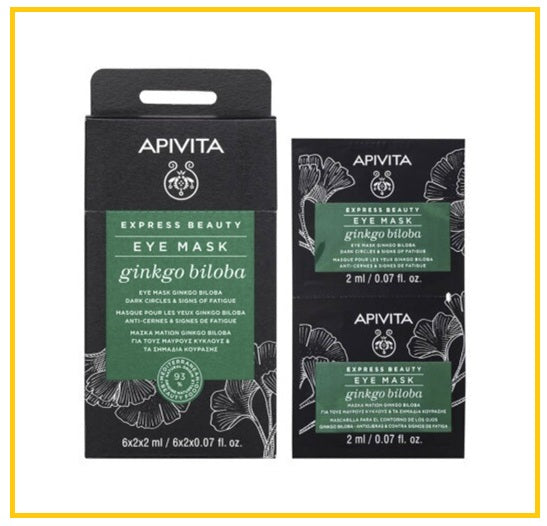 APIVITA 艾蜜塔銀杏葉眼膜 EXPRESS BEAUTY EYE MASK WITH GINKGO BILOBA (DARK CIRCLES & SIGNS OF FATIGUE RECOVERY) 6X2X2ML