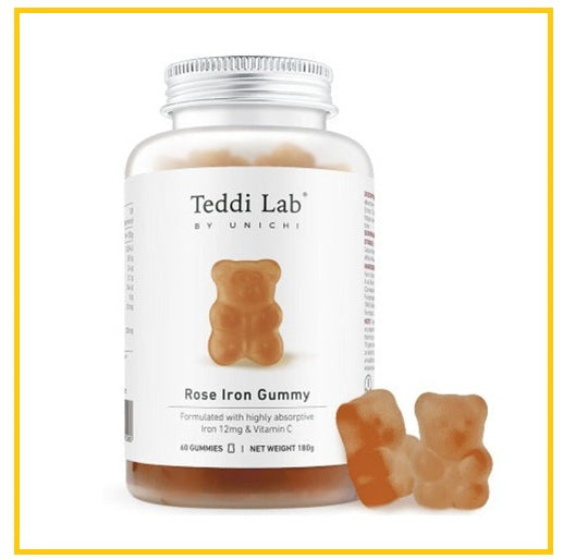 UNICHI 澳洲玫瑰補鐵小熊軟糖60粒 TEDDI LAB ROSE IRON GUMMY 60 GUMMIES