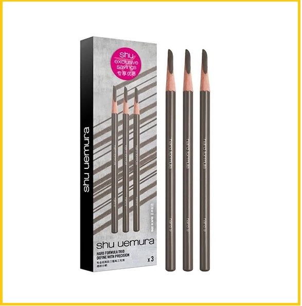 SHU UEMURA 植村秀砍刀眉筆3支套裝 H9 HARD FORMULA EYEBROW PENCIL #02 SEAL BROWN TRIO DUO SET 4G X3