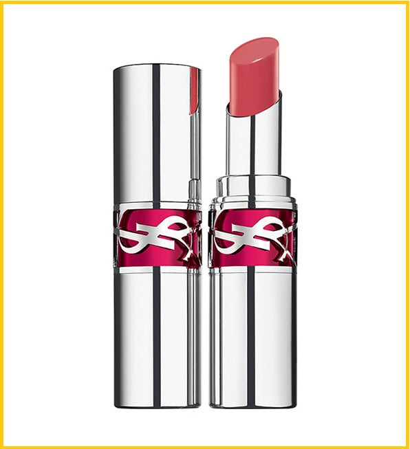 YVES SAINT LAURENT 聖羅蘭情迷亮彩粉紅銀圓管口紅潤唇膏 YSL LOVESHINE CANDY GLAZE LIP GLOSS STICK #4 / #5 / #5B / #7B / #8B 3.1G