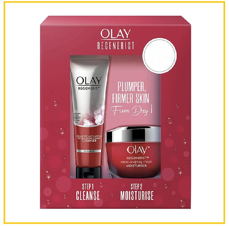 OLAY 玉蘭油面霜潔面套裝 REGENERIST MICROSCULPTING DAY MOISTURISER NON SPF WITH CLEANSER DUO SET