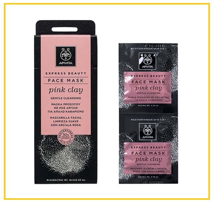 APIVITA 艾蜜塔粉泥面膜 EXPRESS BEAUTY FACE MASK WITH PINK CLAY GENTLE CLEANSING 6X2X8ML