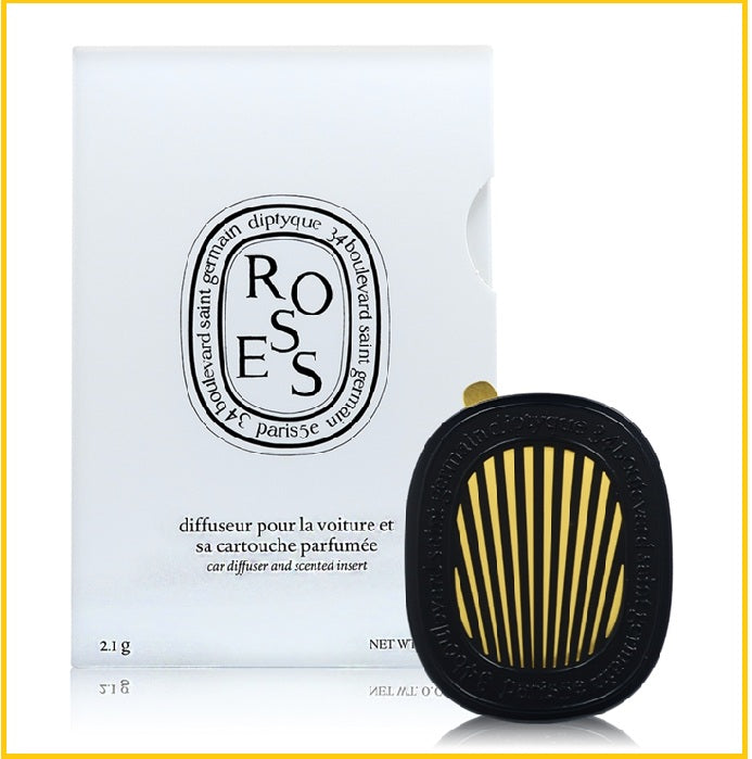 Diptyque Rose Car Air Freshener (with diffuser) CAR Diffuser & Aroma Diffuser ROSES REFILL SET 2.1G