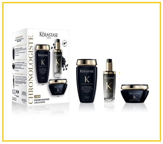 KERASTASE 卡詩黑鑽極萃逆時修護套裝及補充裝 CHRONOLOGISTE TOTAL HAIR SCALP REVITALIZING HAIR CARE REFILLABLE DUO SET