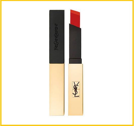 YVES SAINT LAURENT 聖羅蘭絕色時尚啞緻小金條口紅唇膏 YSL ROUGE PUR COUTURE THE SLIM LEATHER MATTE LIPSTICK #1966 / #23 / #28 2.2G