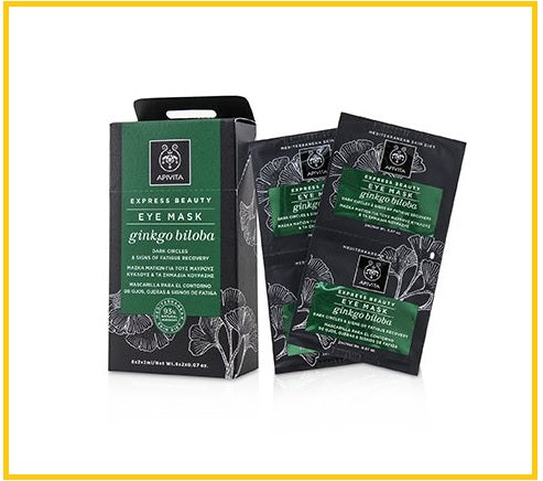 APIVITA EXPRESS BEAUTY EYE MASK WITH GINKGO BILOBA (DARK CIRCLES & SIGNS OF FATIGUE RECOVERY) 4ML X6 眼膜含銀杏葉套裝 (黑眼圈和疲勞恢復跡象)