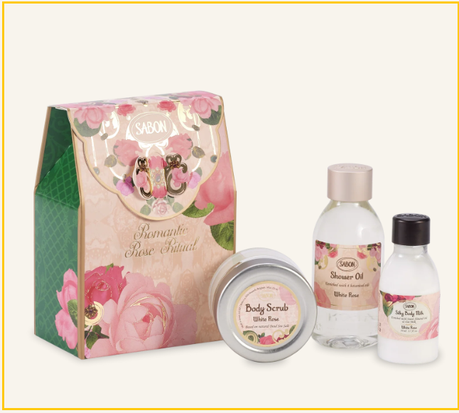 SABON 白玫瑰套裝三件套裝 ROMANTIC ROSE RITUAL DUO SET
