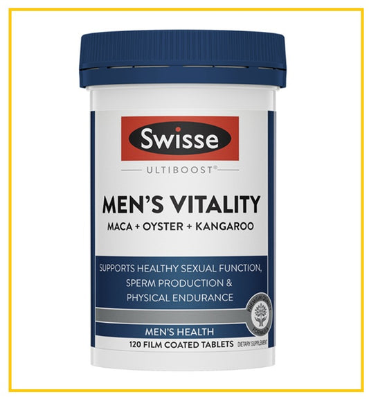 SWISSE UltraBoost Men's Vitality (MACA + OYSTER + KANGAROO) 120 Tablets