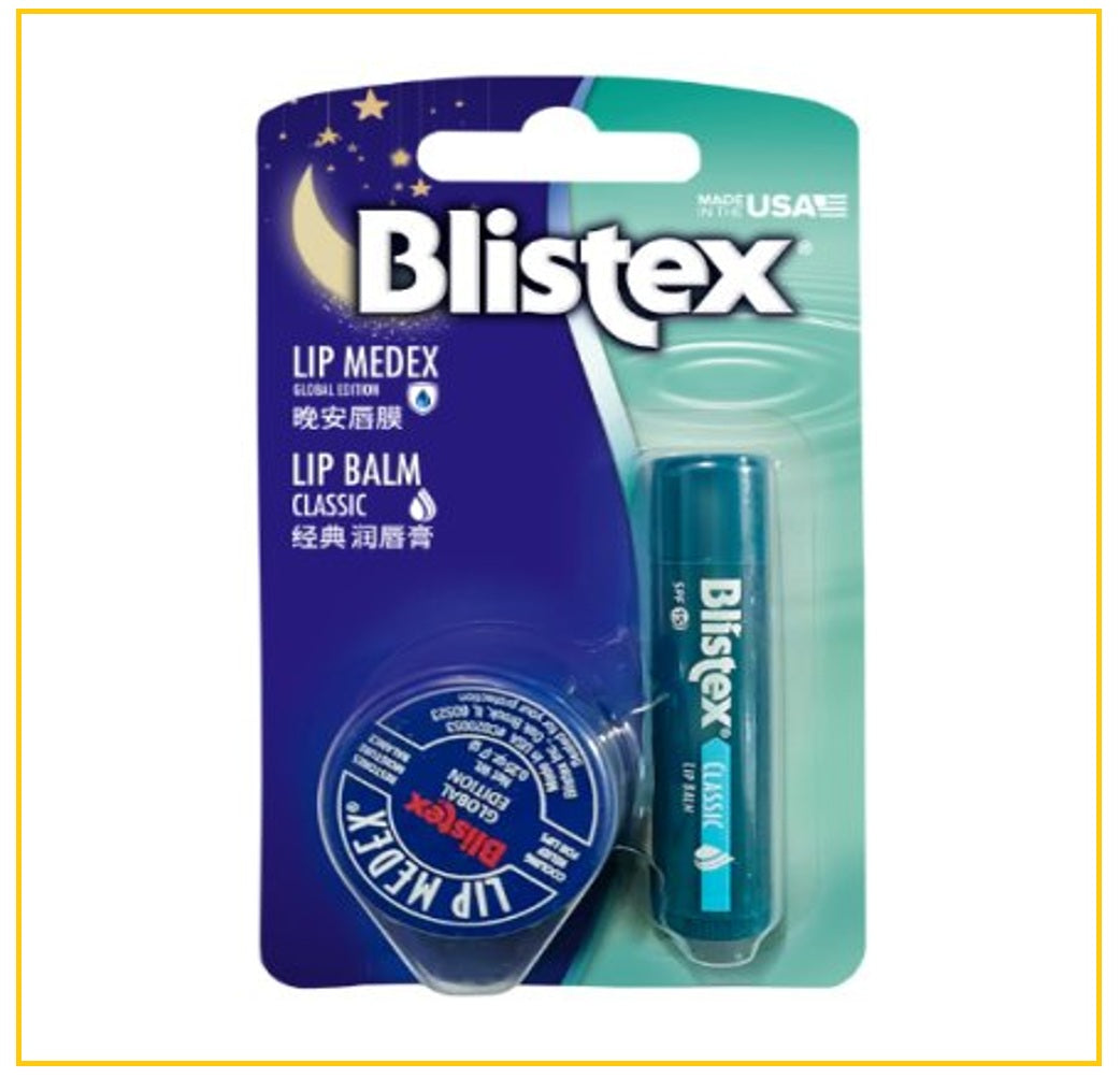 BLISTEX 百蕾適碧唇小藍罐經典縱享水潤唇膏套裝 LIP MEDEX & LIP BALM CLASSIC SET