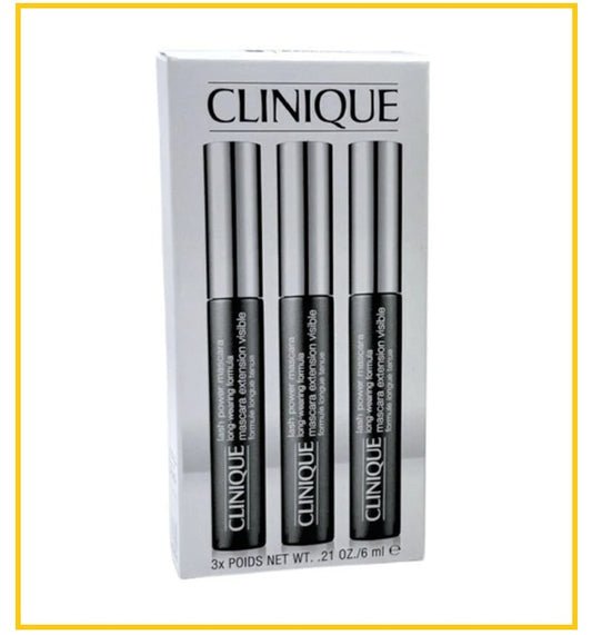 CLINIQUE 倩碧纖長魔力睫毛膏三支套裝 LASH POWER MASCARA TRIO DUO SET #01 BLACK ONYX 6ML X3