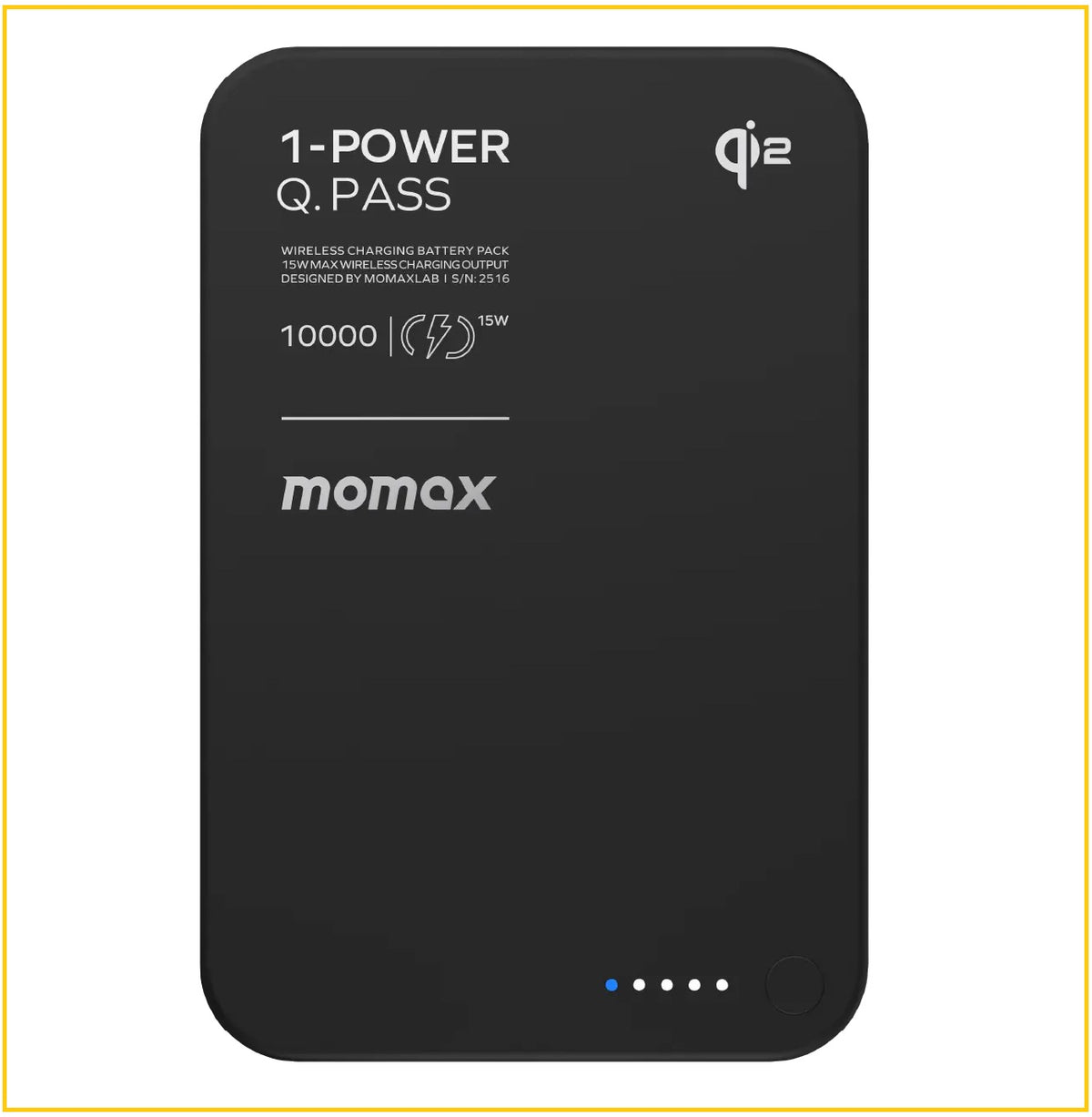 MOMAX 超薄磁吸流動電源 1-POWER Q.PASS 10000MAH QI2 MAGNETIC WIRELESS BATTERY PACK GEN 2 #BLACK / #DESERT TITANIUM / #TITANIUM IP136Q2