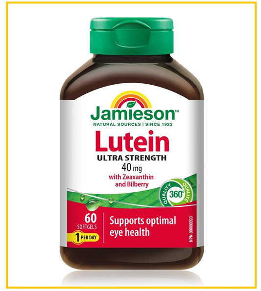 JAMIESON Lutein Extra Strength Softgels 60 Capsules with Zeaxanthin &amp; Billberry 40mg
