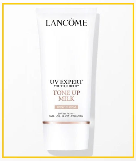 LANCOME 蘭蔻小白管玫瑰色素顏霜防曬 UVEX TONE UP RS T50ML R25 SPF 50+ PA++++ 50ML