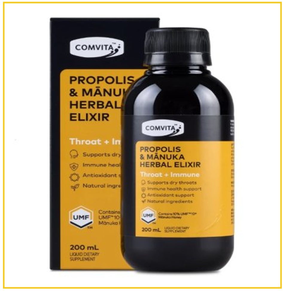 COMVITA 康維他蜜糖露蜂膠紫椎花 PROPOLIS & MANUKA HERBAL ELIXIR 200ML