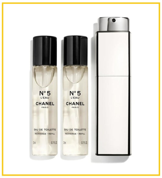 CHANEL 香奈兒組合五號之水香水三件套裝 NO.5 L'EAU EDT TWIST AND SPRAY DUO SET 20ML X3