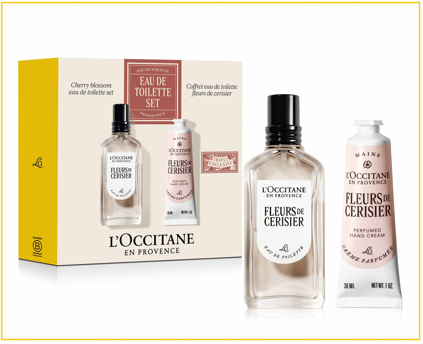 L'OCCITANE CHERRY BLOSSOM EDT HAND CREAM KIT SET