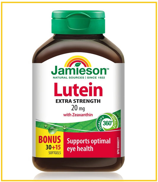 JAMIESON Lutein Extra Strength Softgels 45 capsules 20mg