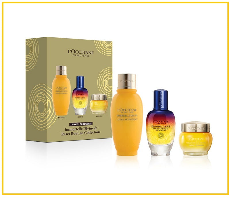 L'OCCITANE 歐舒丹臘菊三件套裝 LOCCITANE IMMORTELLE DIVINE & RESET ROUTINE COLLECTION DUO SET
