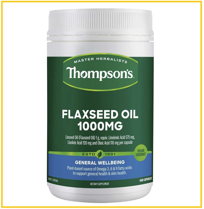 THOMPSON'S 湯普森亞麻仁油400粒膠囊 FLAXSEED OIL 1000MG 400 CAPSULES